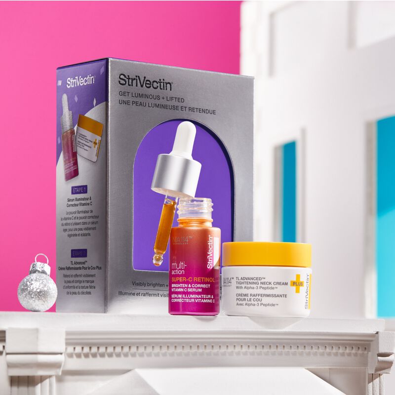 Get Luminous & Lifted with Super-C Serum and TL Advanced Neck Cream