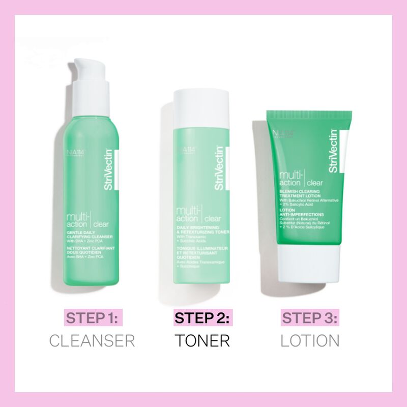 Step by step Multi-Action Clear Blemish Control System